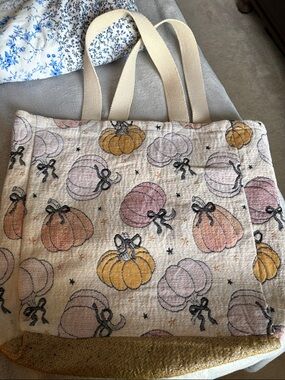 Canvas pumpkin bag